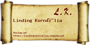 Linding Kornélia névjegykártya